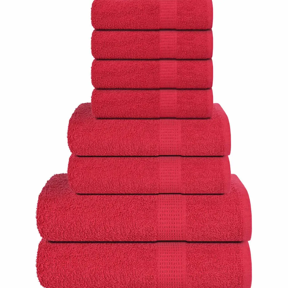 vidaXL 8-delige Handdoekenset FROGN 360 g/m² bruin