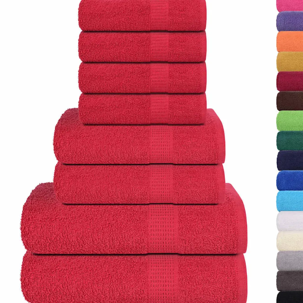 vidaXL 8-delige Handdoekenset FROGN 360 g/m² bruin