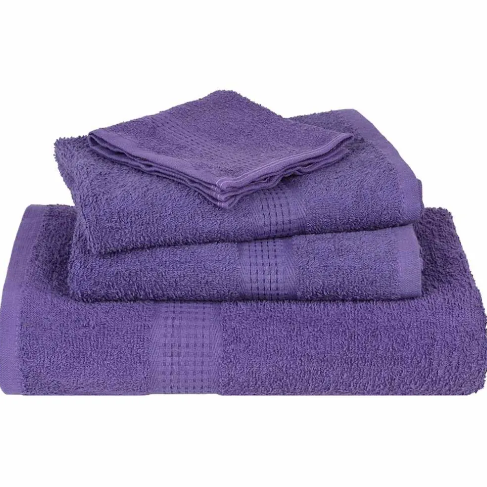 vidaXL 6-delige Handdoekenset FROGN 360 g/m² paars