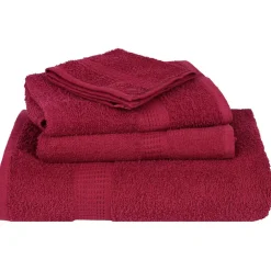 vidaXL 6-delige Handdoekenset FROGN 360 g/m² bordeaux