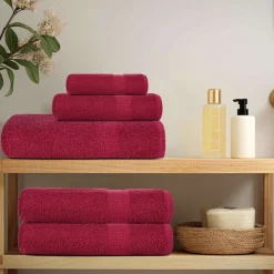 vidaXL 6-delige Handdoekenset FROGN 360 g/m² bordeaux