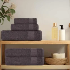 vidaXL 12-delige Handdoekenset FROGN 360 g/m² antraciet