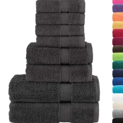 vidaXL 6-delige Handdoekenset FROGN 360 g/m² blauw