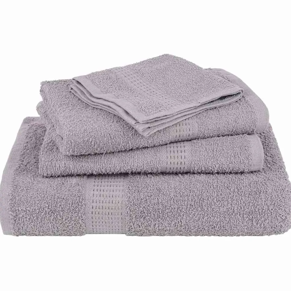 vidaXL 6-delige Handdoekenset FROGN 360 g/m² grijs
