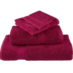 vidaXL 6-delige Handdoekenset SOLUND 600 g/m² bordeauxrood