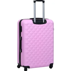 vidaXL 3-delige Harde kofferset ABS roze