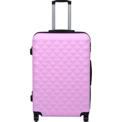 vidaXL 3-delige Harde kofferset ABS roze