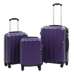 vidaXL 3-delige Harde kofferset ABS paars
