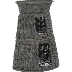 vidaXL 3-delige Kattenmandenset met kussens 47x34x60 cm wilgen