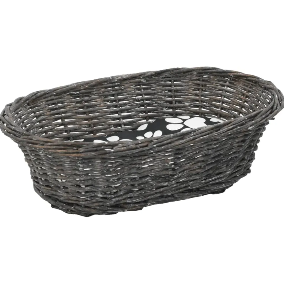 vidaXL 3-delige Kattenmandenset met kussens 47x34x60 cm wilgen