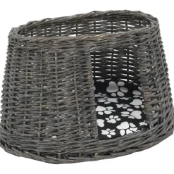 vidaXL 3-delige Kattenmandenset met kussens 47x34x60 cm wilgen
