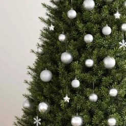 vidaXL 111-delige Kerstballenset polystyreen zilverkleurig