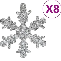 vidaXL 111-delige Kerstballenset polystyreen zilverkleurig