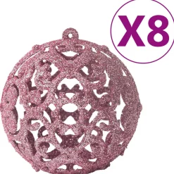 vidaXL 100-delige Kerstballenset roze