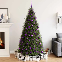 vidaXL 111-delige Kerstballenset polystyreen paars