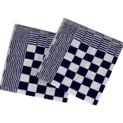 vidaXL 20-delige Keukendoekenset katoen blauw en wit