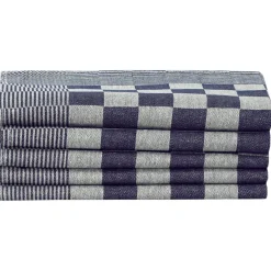 vidaXL 20-delige Keukendoekenset katoen blauw en wit