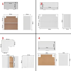 vidaXL 11-delige Keukenkastenset Lyon bewerkt hout wit