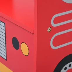 vidaXL 3-delige Kinderstoelen- en tafelset brandweerwagenontwerp hout
