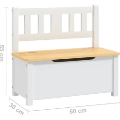vidaXL 4-delige Kindertafel- en stoelenset MDF wit en beige