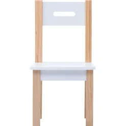 vidaXL 3-delige Kindertafel- en stoelenset krijtbord zwart en wit