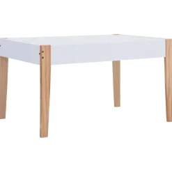 vidaXL 3-delige Kindertafel- en stoelenset krijtbord zwart en wit
