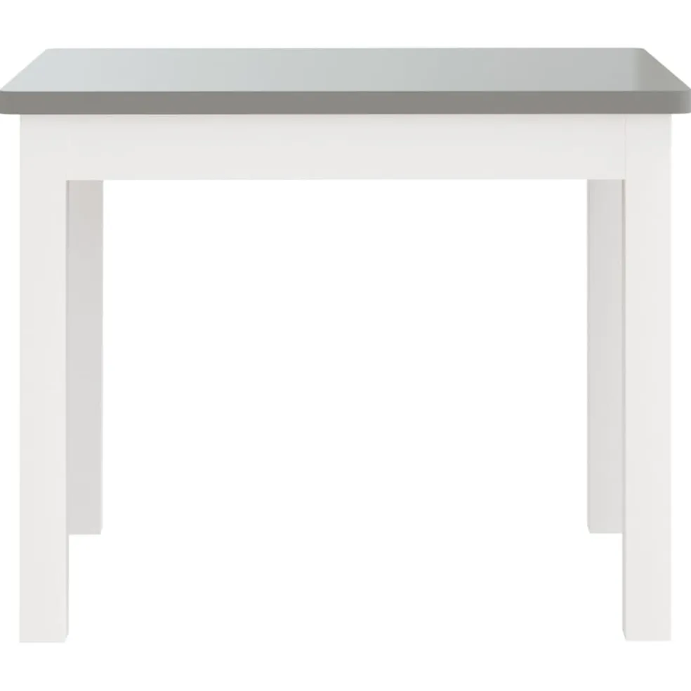 vidaXL 3-delige Kindertafel- en stoelenset MDF wit en grijs