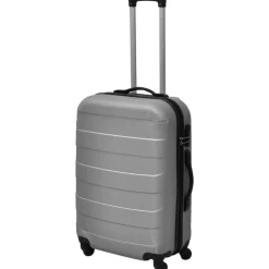 vidaXL 3-delige Kofferset hard 45,5/55/66 cm zilverkleurig