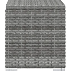 vidaXL 3-delige Ligbeddenset met theetafel poly rattan grijs