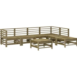 vidaXL 7-delige Loungeset geïmpregneerd grenenhout