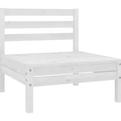 vidaXL 3-delige Loungeset massief grenenhout wit