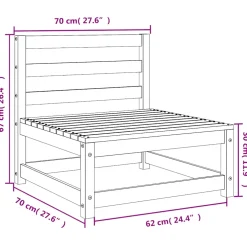 vidaXL 2-delige Loungeset massief grenenhout grijs