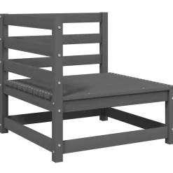 vidaXL 2-delige Loungeset massief grenenhout grijs