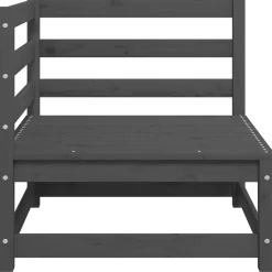 vidaXL 2-delige Loungeset massief grenenhout grijs