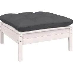 vidaXL 9-delige Loungeset met antracietkleurige kussens grenenhout
