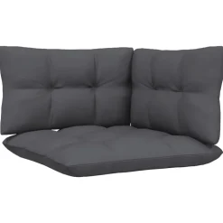 vidaXL 9-delige Loungeset met antracietkleurige kussens grenenhout