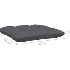 vidaXL 9-delige Loungeset met antracietkleurige kussens grenenhout