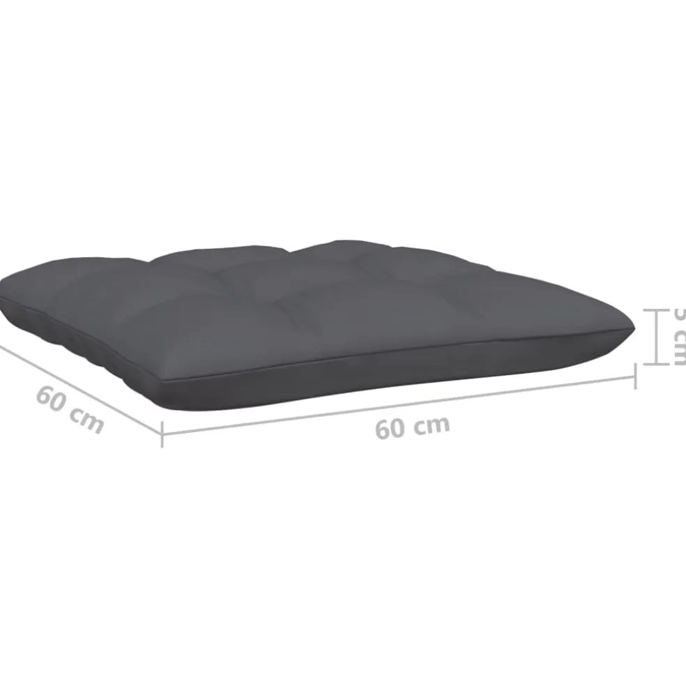 vidaXL 9-delige Loungeset met antracietkleurige kussens grenenhout
