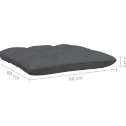vidaXL 8-delige Loungeset met antracietkleurige kussens grenenhout