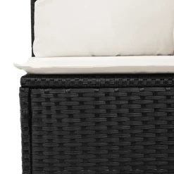 vidaXL 6-delige Loungeset met kussens poly rattan grijs