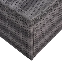 vidaXL 7-delige Loungeset met kussens poly rattan grijs