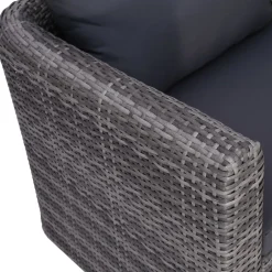 vidaXL 7-delige Loungeset met kussens poly rattan grijs