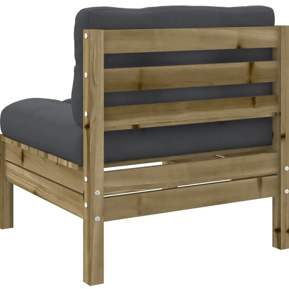 vidaXL 3-delige Loungeset met kussens geïmpregneerd grenenhout