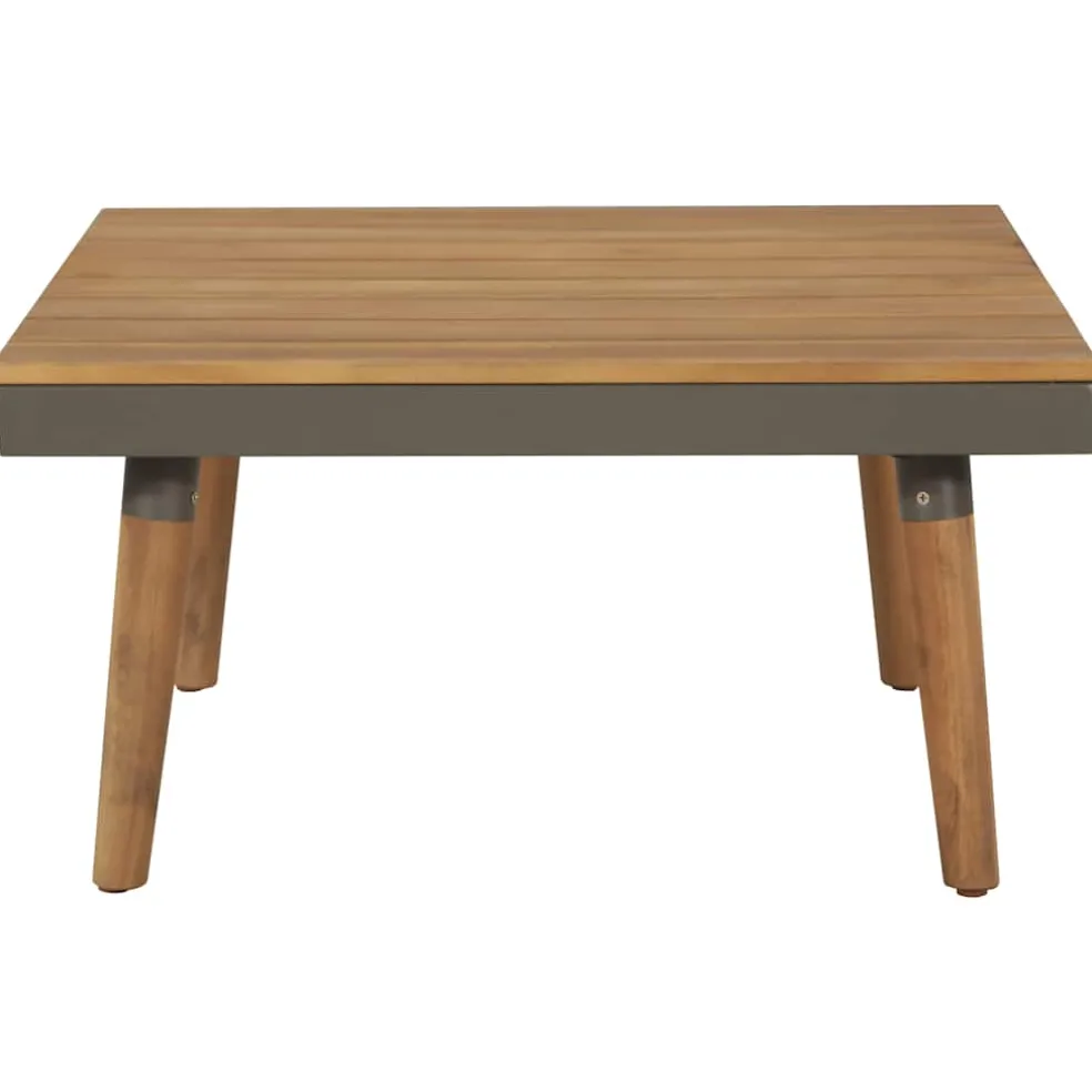 vidaXL 4-delige Loungeset met kussens poly rattan beige