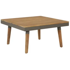 vidaXL 4-delige Loungeset met kussens poly rattan beige