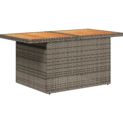 vidaXL 10-delige Loungeset met kussens poly rattan grijs