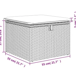 vidaXL 7-delige Loungeset met kussens poly rattan zwart