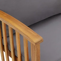 vidaXL 5-delige Loungeset met kussens massief acaciahout