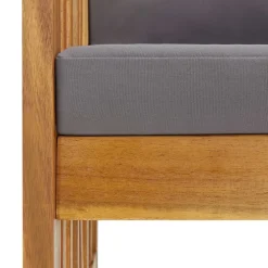 vidaXL 5-delige Loungeset met kussens massief acaciahout