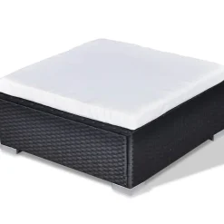 vidaXL 10-delige Loungeset met kussens poly rattan zwart